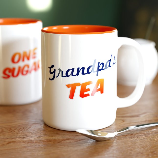 Grandpa Namn One Sugar Tea Coffee Mugg (Perfect mug for your Grandpa if he takes one sugar in his tea)