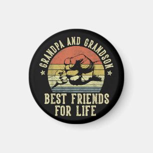 Grandpa och Grandson Best Friends for Life Funny G Magnet
