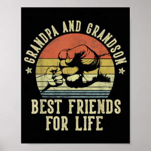 Grandpa och Grandson Best Friends for Life Funny G Poster