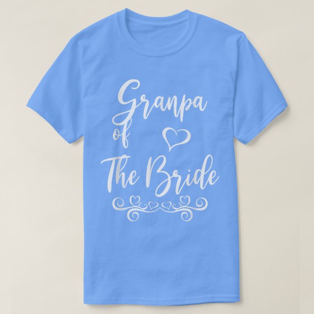 Grandpa of Bride & Groom Wedding Matching  T Shirt (Design framsida)