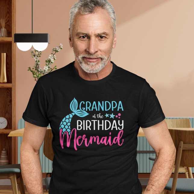 Grandpa of the Birthday Mermaid – Mermaid Birthday T Shirt (Skapare uppladdad)