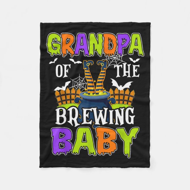Grandpa Of The Brewing Baby Halloween Witch Baby F Fleecefilt (Framsidan)
