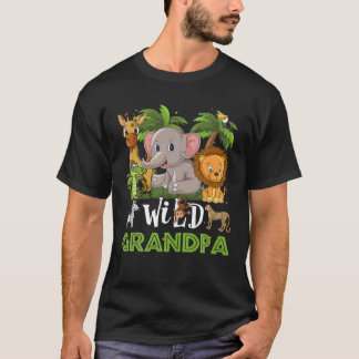 Grandpa Of The Wild Zoo Birthday Safari Jungle Ani T Shirt