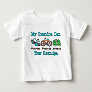 Grandpa Outsimcraft Outcycle Outrun Triathlon Baby T-shirt