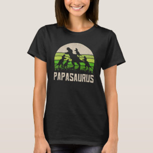 Grandpa Papasaurus Dinosaur 3 Kids Fars dag T Shirt