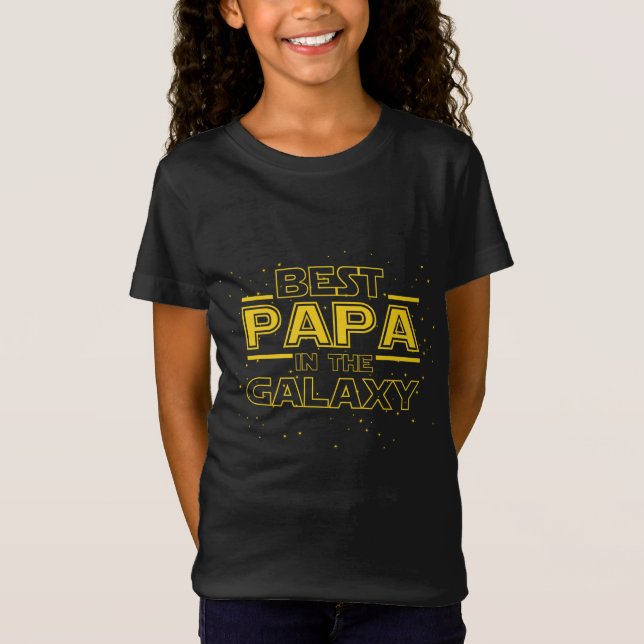 Grandpa Pappa Gift Best Pappa i Galaxy T Shirt (Framsida)