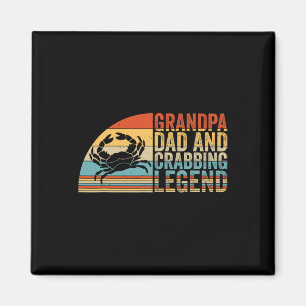 Grandpa Pappa och Crabbing Legend Magnet