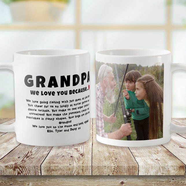 Grandpa Personlig Photo Gift från Kids Kaffemugg (Skapare uppladdad)