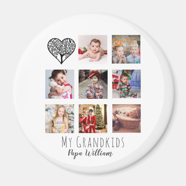 GRANDPA PHOTO COLLAGE GIFT PROUD GRANDAD MAGNET (Framsidan)