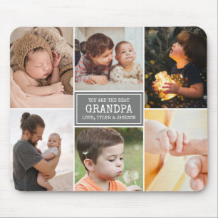 Grandpa Photo Collage Grått and White Saming Musmatta