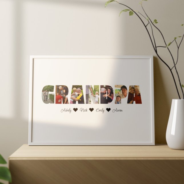 Grandpa Photo Collage Poster 7 foton (Skapare uppladdad)