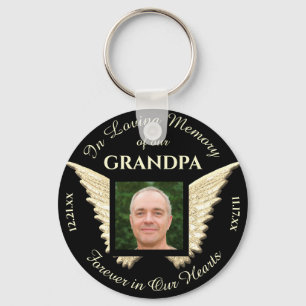 Grandpa Photo Memorial Keychain Nyckelring