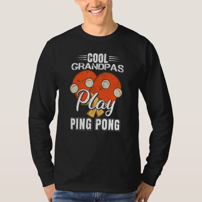 Grandpa Ping Pong Men Table Tennis T Shirt (Framsida)