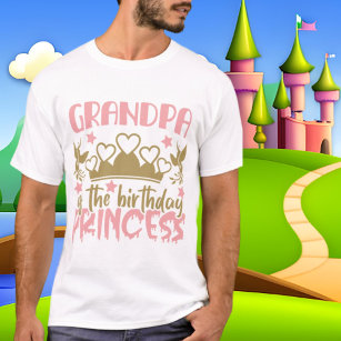 Grandpa Princess Birthday Girl ord art T Shirt