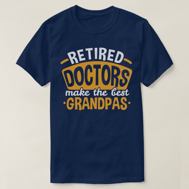 Grandpa Retrött Doktor Fars dag 1 T Shirt (Design framsida)