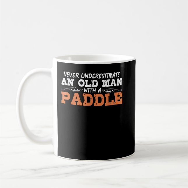 Grandpa Retrött Paddle Canoe Joke Kayak Kayaking C Kaffemugg (Vänster)