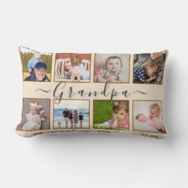 Grandpa’s 8-Photo & Names Custom Pillow Lumbarkudde