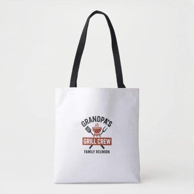 Grandpa’s Grill Crew | Family BBQ Reunion Shirt Tygkasse (Framsida)