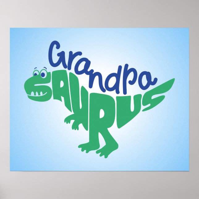 Grandpa Saurus Graphic Poster (Framsidan)