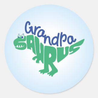 Grandpa Saurus Graphic Runt Klistermärke