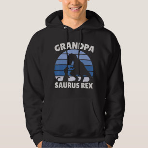 Grandpa Saurus Rex med dosinosaur Hoodie