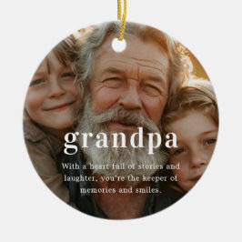Grandpa | Sentimental Photo Keepsakjulen Julgransprydnad Keramik
