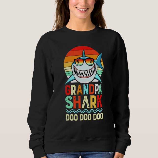 Grandpa Shark Doo Doo Doo Doo T Shirt (Framsida)