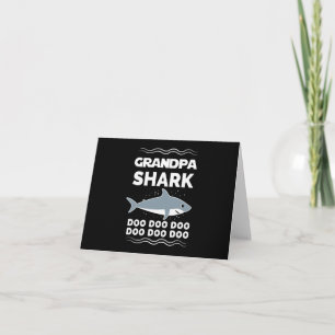 Grandpa Shark Doo Doo Doo Matching Family Kort