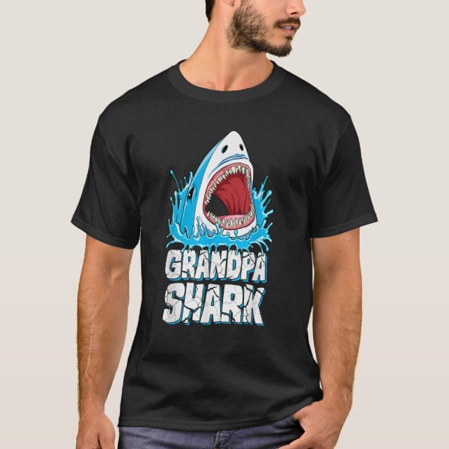 Grandpa Shark Family Matching Manar Jawsome Gifts  T Shirt (Framsida)