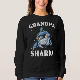 Grandpa Sharky Grandfather Shark Grandparent T Shirt