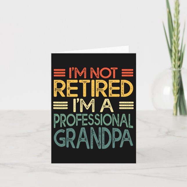 Grandpa Shirt För manar Funny Fars dag Retrött Gr Kort (Framsida)