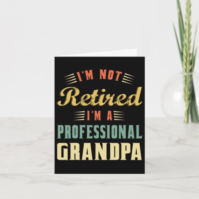 Grandpa Shirts För manar Funny Fars dag Retrött G Kort (Framsida)