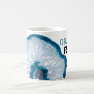 *~* GRANDPA STEN Lapidary - Stone Crystal Agate Kaffemugg