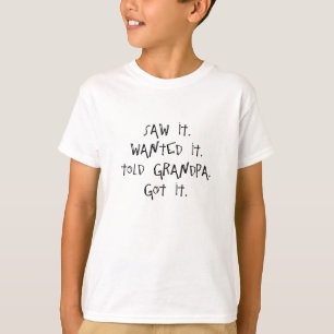 Grandpa Sten Shirts för barn Tee Shirt