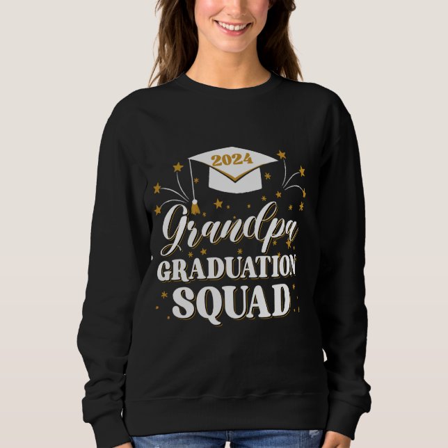 Grandpa Studenten Squad Class of 2024 Family Matc T Shirt (Framsida)