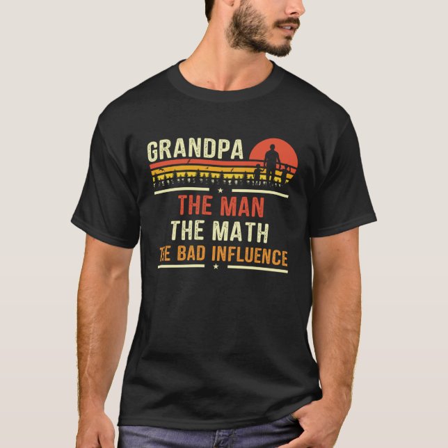 Grandpa The Man The Myth The Legend  for Grandfath T Shirt (Framsida)
