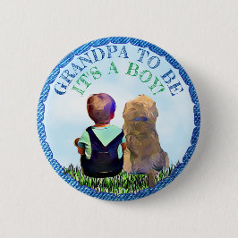 Grandpa to be Baby Shower Button Knapp