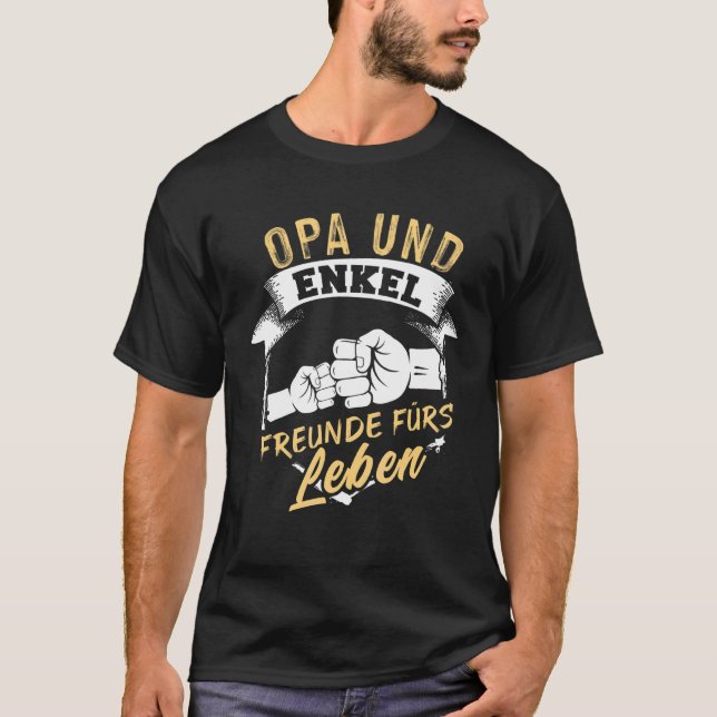 Grandpa Und Grandson Friends Für Leben Best Opi G T Shirt (Framsida)