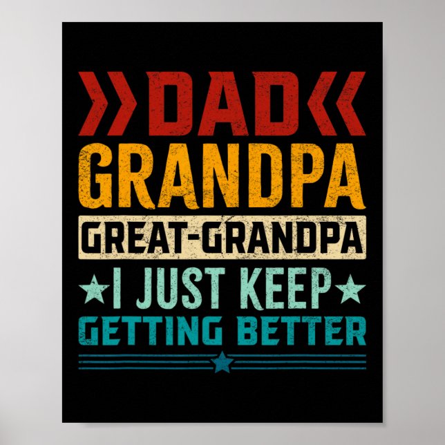Grandpa Underbar Grandpa Fars dag Poster (Framsidan)