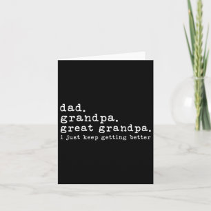 Grandpa Underbar Grandpa Funny Fars dag Underbar G Kort
