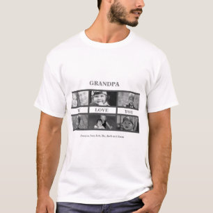 Grandpa We Kärlek You 6 Photo T Shirt