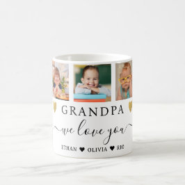 Grandpa We Kärlek You Barnbarn 5 Photo Collage Kaffemugg
