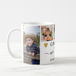Grandpa We Kärlek You Barnbarn 5 Photo Collage Kaffemugg