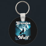 Grandpa Wolf Matching Tribe Wolves Camping Pack Fa Nyckelring<br><div class="desc">Grandpa Wolf Matching Tribe Wolves Camping Pack Fathers Day</div>