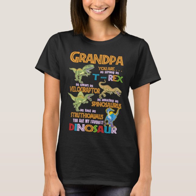 Grandpa You Are My Favorite Dinosaur Rex Fathers D T Shirt (Framsida)