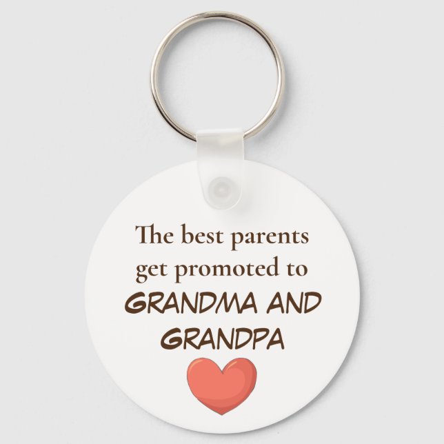 Grandparent Get Promoted-nyckelkedjor Nyckelring (Framsida)