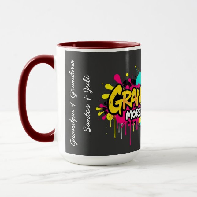 Grandparent Graffit - personalized Grandparent Day Mugg (Vänster)