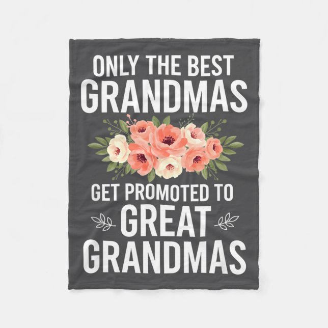 Grandparent Only The Grandmas Get Promoted To Grea Fleecefilt (Framsidan)