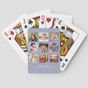 GRANDPARENT PHOTO COLLAGE GIFTS - Dusty Blue Casinokort