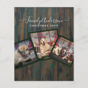 GRANDPARENT PHOTO COLLAGE GIFTS - Rustic Wood Flygblad